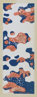 <em>"Textile designs from Classical patterns for dyeing, volume 10, Shochikubai no maki, detail."</em>, 1934-38. Printed material, 12.5 in (31 cm). Brooklyn Museum, Hana Shishu. (NK8884_K17h_v10_p21-22_detail3_PS2.jpg