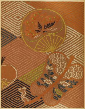 <em>"Geometric and floral design with fan-shaped elements."</em>. Published material. Brooklyn Museum. (Photo: Brooklyn Museum, NK8984_An2_vol6_pl10_PS9.jpg