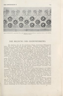 <em>"Illustrated text."</em>, 1901. Printed material. Brooklyn Museum, NYARC Vienna Secession project. (Photo: New York Art Resources Consortium, PER_Das_Interieur_v02_1901_006.jpg