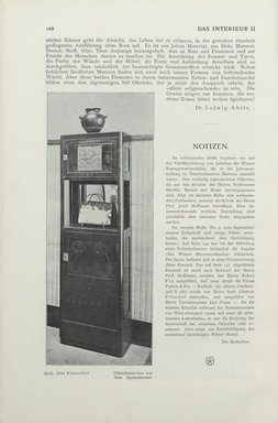 <em>"Illustrated text."</em>, 1901. Printed material. Brooklyn Museum, NYARC Vienna Secession project. (Photo: New York Art Resources Consortium, PER_Das_Interieur_v02_1901_060.jpg