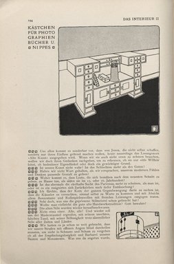 <em>"Illustrated text."</em>, 1901. Printed material. Brooklyn Museum, NYARC Vienna Secession project. (Photo: New York Art Resources Consortium, PER_Das_Interieur_v02_1901_086.jpg