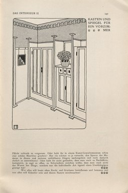 <em>"Illustrated text."</em>, 1901. Printed material. Brooklyn Museum, NYARC Vienna Secession project. (Photo: New York Art Resources Consortium, PER_Das_Interieur_v02_1901_089.jpg