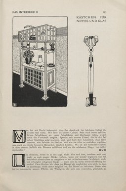 <em>"Illustrated text."</em>, 1901. Printed material. Brooklyn Museum, NYARC Vienna Secession project. (Photo: New York Art Resources Consortium, PER_Das_Interieur_v02_1901_091.jpg