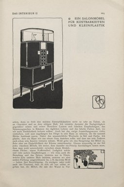 <em>"Illustrated text."</em>, 1901. Printed material. Brooklyn Museum, NYARC Vienna Secession project. (Photo: New York Art Resources Consortium, PER_Das_Interieur_v02_1901_095.jpg