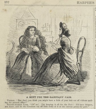 <em>"A Hint for the Sanitary Fair."</em>. Born digital. Brooklyn Museum. (PER_Harpers_Weekly_1864_03_19_p192_A_Hint_for_the_Sanitary_Fair_PS2.jpg