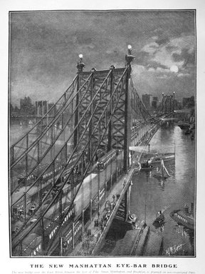 <em>"The new Manhattan eye-bar bridge"</em>. Printed material. Brooklyn Museum. (PER_Harpers_Weekly_1903_v2_p1367.jpg