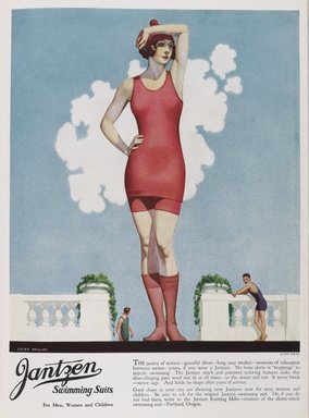 <em>"Jantzen Swimming Suits, advertisement"</em>, 1921. Printed material. Brooklyn Museum, 1920s. (PER_Vogue_1921_v057_n12_p017_PS4.jpg