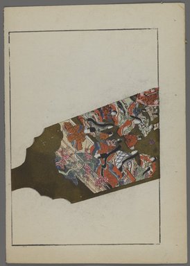 <em>"Japanese toys, from Unai no tomo (A Child's Friends) by Shimizu Seifu, 1891-1923. Hanetsuki paddle with garden scene."</em>. Printed material, 6 x 10 in. Brooklyn Museum. (Photo: Brooklyn Museum, S01_07.03.009_Japanese_024_PS4.jpg