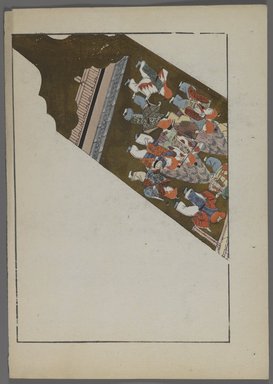 <em>"Japanese toys, from Unai no tomo (A Child's Friends) by Shimizu Seifu, 1891-1923. Hanetsuki paddle with theatrical scene."</em>. Printed material, 6 x 10 in. Brooklyn Museum. (Photo: Brooklyn Museum, S01_07.03.009_Japanese_083_PS4.jpg