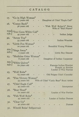 <em>"Checklist"</em>, 1920. Printed material. Brooklyn Museum, NYARC Documenting the Gilded Age phase 2. (Photo: New York Art Resources Consortium, S01_1.4.007_0003.jpg