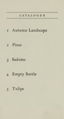 <em>"Checklist"</em>, 1920. Printed material. Brooklyn Museum, NYARC Documenting the Gilded Age phase 2. (Photo: New York Art Resources Consortium, S01_1.4.009_0002.jpg
