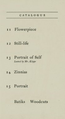 <em>"Checklist"</em>, 1920. Printed material. Brooklyn Museum, NYARC Documenting the Gilded Age phase 2. (Photo: New York Art Resources Consortium, S01_1.4.009_0004.jpg