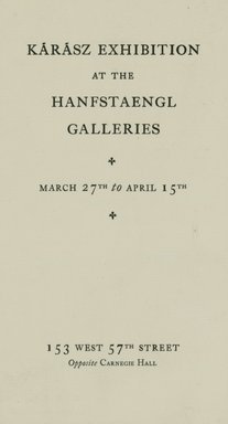 <em>"Checklist"</em>, 1920. Printed material. Brooklyn Museum, NYARC Documenting the Gilded Age phase 2. (Photo: New York Art Resources Consortium, S01_1.4.009_0005.jpg