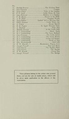 <em>"Checklist."</em>, 1922. Printed material. Brooklyn Museum, NYARC Documenting the Gilded Age phase 1. (Photo: New York Art Resources Consortium, S01_1.4.030_0005.jpg