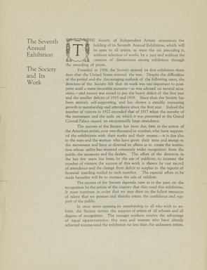 <em>"Text."</em>, 1922. Printed material. Brooklyn Museum, NYARC Documenting the Gilded Age phase 2. (Photo: New York Art Resources Consortium, S01_1.4.038_0002.jpg