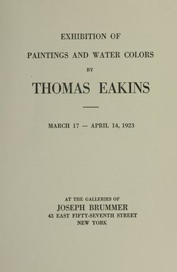 <em>"Title page."</em>, 1923. Printed material. Brooklyn Museum, NYARC Documenting the Gilded Age phase 1. (Photo: New York Art Resources Consortium, S01_1.4.046_0004.jpg