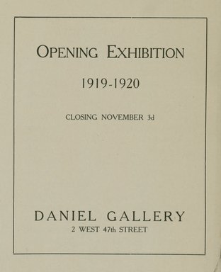 <em>"Front cover."</em>, 1919. Printed material. Brooklyn Museum, NYARC Documenting the Gilded Age phase 2. (Photo: New York Art Resources Consortium, S03_2.1.006_0001.jpg