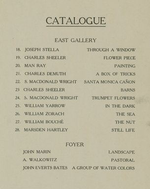 <em>"Checklist"</em>, 1919. Printed material. Brooklyn Museum, NYARC Documenting the Gilded Age phase 2. (Photo: New York Art Resources Consortium, S03_2.1.006_0003.jpg