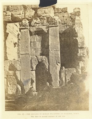 <em>"Unknown site, Baalbek, Syria [Lebanon], 1905[?]"</em>, 1905[?]. Bw photographic print 8x10in, 8 x 10 in. Brooklyn Museum, Goodyear. (Photo: Brooklyn Museum, S03i0008v01.jpg