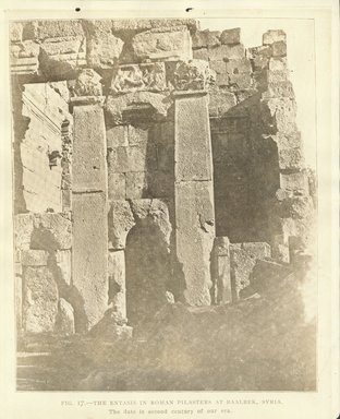 <em>"Unknown site, Baalbek, Syria [Lebanon], 1905[?]"</em>, 1905[?]. Bw photographic print 5x7in, 5 x 7 in. Brooklyn Museum, Goodyear. (Photo: Brooklyn Museum, S03i0008v02.jpg