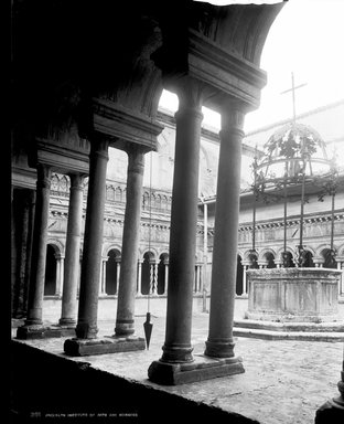 <em>"Cloister of Sassovivo, Foligno, Italy, 1895"</em>, 1895. Glass negative 8x10in, 8 x 10 in. Brooklyn Museum, Goodyear. (Photo: Brooklyn Museum, S03i0144n01.jpg