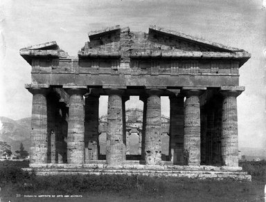 <em>"Neptune Temple, Paestum, Italy, 1895"</em>, 1895. Glass negative 8x10in, 8 x 10 in. Brooklyn Museum, Goodyear. (Photo: Brooklyn Museum, S03i0257n01a.jpg