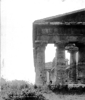 <em>"Neptune Temple, Paestum, Italy, 1895"</em>, 1895. Glass negative 8x10in, 8 x 10 in. Brooklyn Museum, Goodyear. (Photo: Brooklyn Museum, S03i0259n01a.jpg