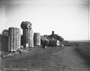 <em>"Ruins, Selinus, Italy, 1895"</em>, 1895. Glass negative 8x10in, 8 x 10 in. Brooklyn Museum, Goodyear. (Photo: Brooklyn Museum, S03i0496v01.jpg