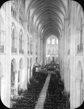 <em>"Cathedral, Noyon, France, 1903"</em>, 1903. Lantern slide 3.25x4in, 3.25 x 4 in. Brooklyn Museum, Goodyear. (Photo: Brooklyn Museum, S03i0819l01.jpg