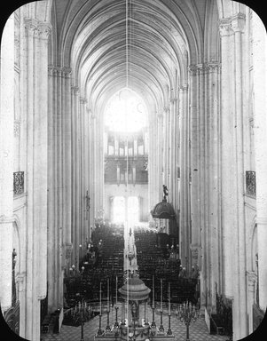 <em>"Cathedral, Noyon, France, 1903"</em>, 1903. Lantern slide 3.25x4in, 3.25 x 4 in. Brooklyn Museum, Goodyear. (Photo: Brooklyn Museum, S03i0820l01.jpg