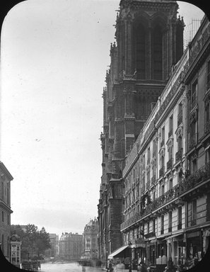 <em>"Notre Dame, Paris, France, 1903"</em>, 1903. Lantern slide 3.25x4in, 3.25 x 4 in. Brooklyn Museum, Goodyear. (Photo: Brooklyn Museum, S03i0874l01.jpg