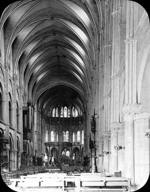 <em>"St. Remi, Rheims, France, 1903"</em>, 1903. Lantern slide 3.25x4in, 3.25 x 4 in. Brooklyn Museum, Goodyear. (Photo: Brooklyn Museum, S03i0922l01.jpg