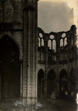 <em>"St. Ouen, Rouen [revised: Abbey of Notre Dame (Oise), Chiry-Ourscamp], France, 1910"</em>, 1910. Bw photographic print 5x7in, 5 x 7 in. Brooklyn Museum, Goodyear. (Photo: Brooklyn Museum, S03i1060v01.jpg