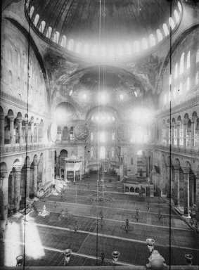 <em>"St. Sophia, Istanbul, Turkey, 1914"</em>, 1914. Lantern slide 3.25x4in, 3.25 x 4 in. Brooklyn Museum, Goodyear. (Photo: Sebah & Joaillier, S03i1180l01.jpg