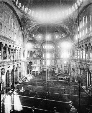 <em>"St. Sophia, Istanbul, Turkey, 1914"</em>, 1914. Lantern slide 3.25x4in, 3.25 x 4 in. Brooklyn Museum, Goodyear. (Photo: Sebah & Joaillier, S03i1180l02.jpg