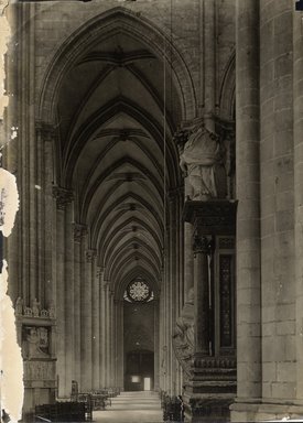 <em>"Cathedral, Amiens, France, n.d."</em>. Bw photographic print 5x7in, 5 x 7 in. Brooklyn Museum, Goodyear. (Photo: Brooklyn Museum, S03i1215v01.jpg