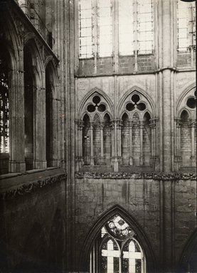 <em>"Cathedral [?], Amiens, France, n.d."</em>. Bw photographic print 5x7in, 5 x 7 in. Brooklyn Museum, Goodyear. (Photo: Brooklyn Museum, S03i1219v01.jpg