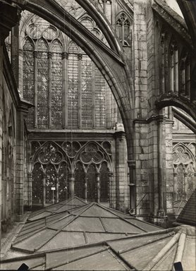 <em>"Cathedral [?], Amiens, France, n.d."</em>. Bw photographic print 5x7in, 5 x 7 in. Brooklyn Museum, Goodyear. (Photo: Brooklyn Museum, S03i1222v01.jpg