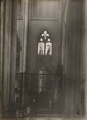 <em>"Cathedral [?], Noyon, France, n.d."</em>. Bw photographic print 5x7in, 5 x 7 in. Brooklyn Museum, Goodyear. (Photo: Brooklyn Museum, S03i1229v01.jpg