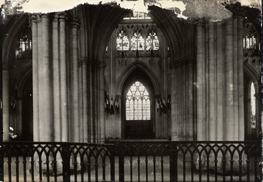 <em>"Cathedral [?], Noyon, France, n.d."</em>. Bw photographic print 5x7in, 5 x 7 in. Brooklyn Museum, Goodyear. (Photo: Brooklyn Museum, S03i1230v01.jpg