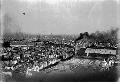 <em>"Paris Exposition: aerial view, Paris, France, 1900"</em>, 1900. Glass negative 5x7in, 5 x 7 in. Brooklyn Museum, Goodyear. (Photo: Brooklyn Museum, S03i1308n01a.jpg