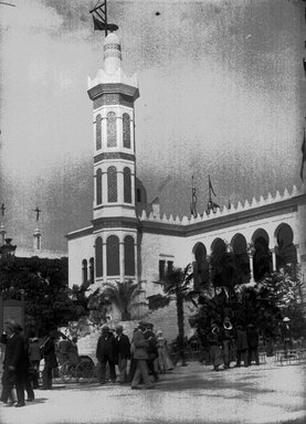 <em>"Paris Exposition: Algerian Pavilion, Paris, France, 1900"</em>, 1900. Glass negative 5x7in, 5 x 7 in. Brooklyn Museum, Goodyear. (Photo: Brooklyn Museum, S03i1316n01a.jpg