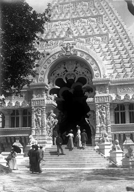 <em>"Paris Exposition: Cambodian Pavilion, Paris, France, 1900"</em>, 1900. Glass negative 5x7in, 5 x 7 in. Brooklyn Museum, Goodyear. (Photo: Brooklyn Museum, S03i1322n01a.jpg