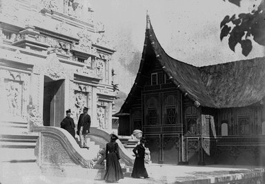 <em>"Paris Exposition: Dutch East Indies Pavilion, Paris, France, 1900"</em>, 1900. Glass negative 5x7in, 5 x 7 in. Brooklyn Museum, Goodyear. (Photo: Brooklyn Museum, S03i1340n01a.jpg
