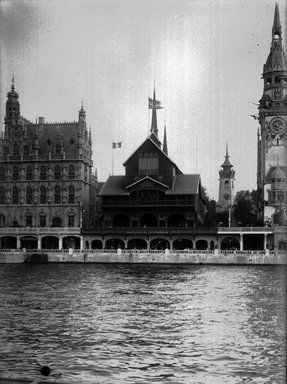 <em>"Paris Exposition: Norwegian Pavilion, Paris, France, 1900"</em>, 1900. Glass negative 5x7in, 5 x 7 in. Brooklyn Museum, Goodyear. (Photo: Brooklyn Museum, S03i1387n01a.jpg