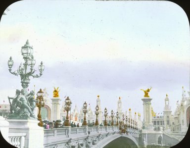 <em>"Paris Exposition: Pont Alexandre III, Paris, France, 1900"</em>, 1900. Lantern slide 3.25x4in, 3.25 x 4 in. Brooklyn Museum, Goodyear. (Photo: Brooklyn Museum, S03i1456l01.jpg