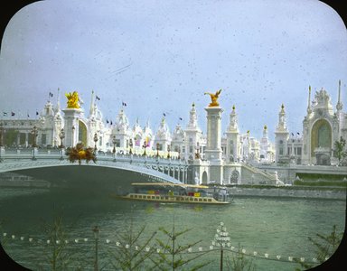 <em>"Paris Exposition: Pont Alexandre III, Paris, France, 1900"</em>, 1900. Lantern slide 3.25x4in, 3.25 x 4 in. Brooklyn Museum, Goodyear. (Photo: Brooklyn Museum, S03i1460l01.jpg