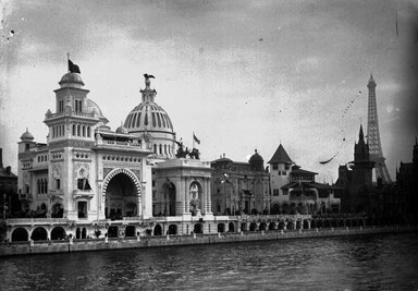 <em>"Paris Exposition: Turkish, United States, Austrian, Bosnian, Hungarian Pavilions, Paris, France, 1900"</em>, 1900. Glass negative 5x7in, 5 x 7 in. Brooklyn Museum, Goodyear. (Photo: Brooklyn Museum, S03i1486n01a.jpg