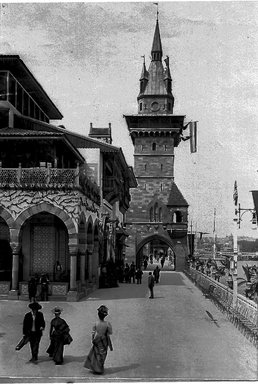 <em>"Paris Exposition: Bosnia-Herzegovinian Pavilion, Paris, France, 1900"</em>, 1900. Glass negative 3.25x4.25in, 3.25 x 4.25 in. Brooklyn Museum, Goodyear. (Photo: Brooklyn Museum, S03i1506n01a.jpg