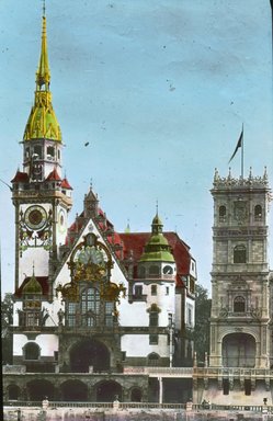 <em>"Paris Exposition: German Pavilion, Paris, France, 1900"</em>, 1900. Lantern slide 3.25x4in, 3.25 x 4 in. Brooklyn Museum, Goodyear. (Photo: Brooklyn Museum, S03i1512l01.jpg